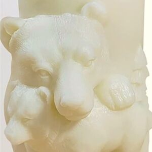 Mama bear and cub soy candle.
